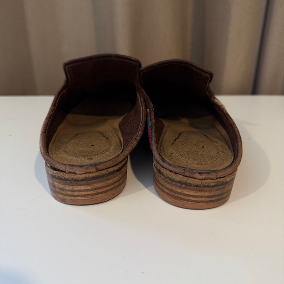 Woven Kilim Mule Slides, Bohemian Decor Shoes, Slip On Loafers - Picture 8 of 8